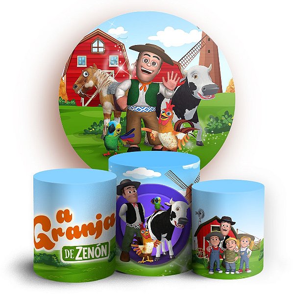 KIT Redondo e Trio - A Fazenda do Zenon - Sublimado 3D