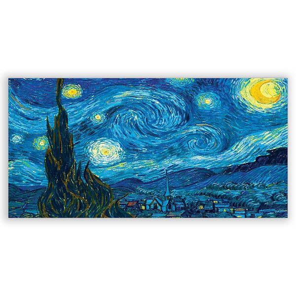 Painel Retangular - Noite Estrelada Van Gogh - Sublimado 3D