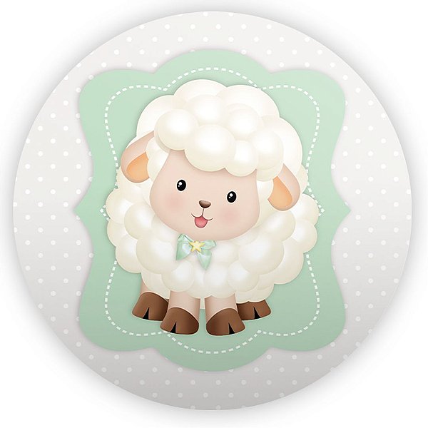 Painel Redondo - Ovelhinha - Sublimado 3D