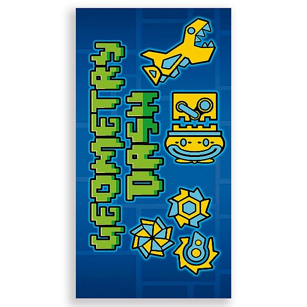 Faixa Lateral - Geometry Dash - Sublimado 3D