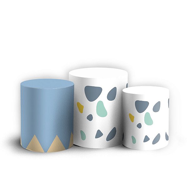 Trio Cilindro - Dino Cute - Sublimado 3D + Elástico