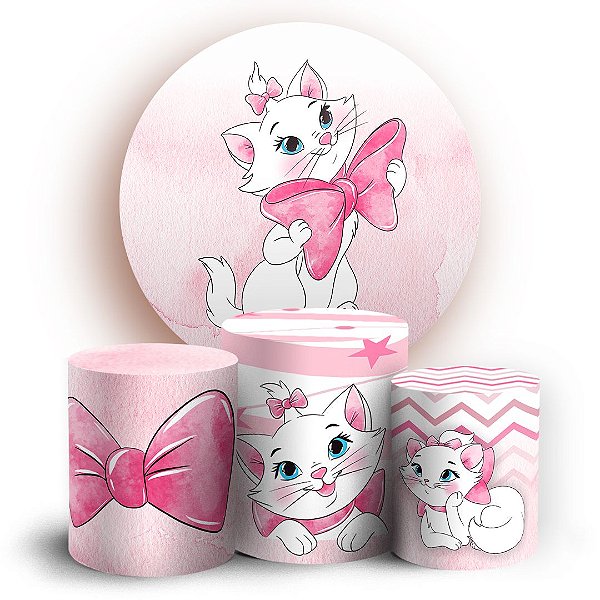 KIT Redondo e Trio - Gatinha Marie - Sublimado 3D