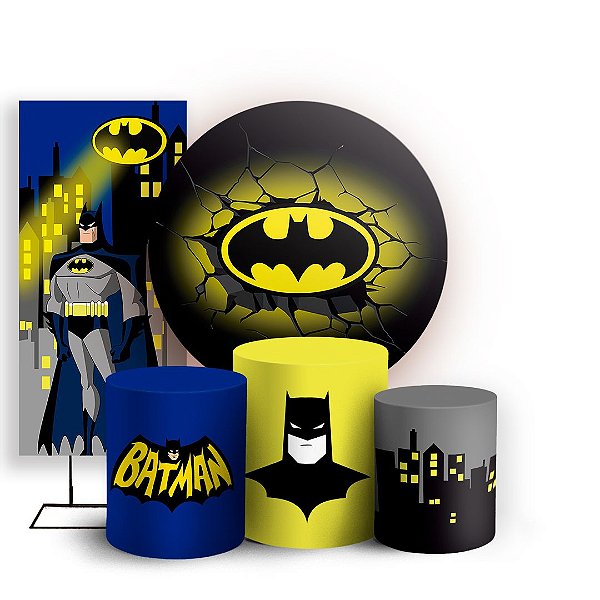 KIT Redondo Trio e Faixa - Batman - Sublimado 3D