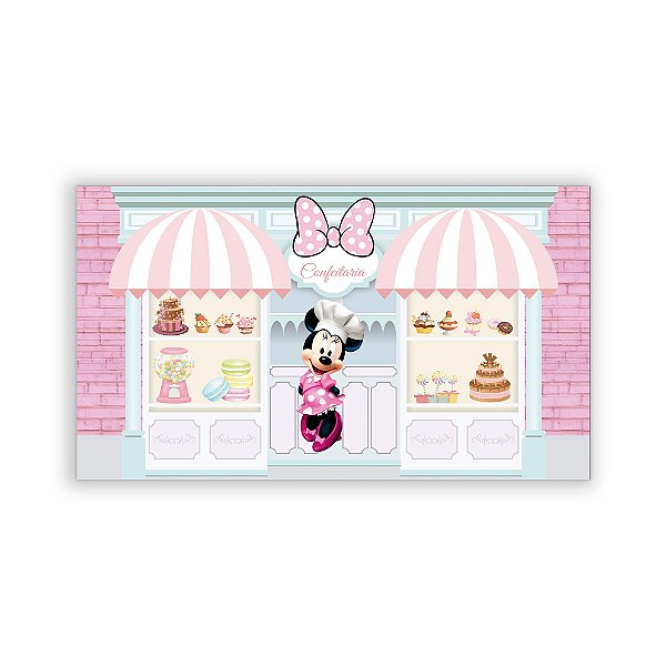 Painel Retangular - Minnie Confeiteira - Sublimado 3D