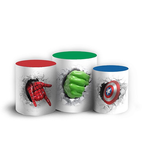Trio Cilindro - Herois - Sublimado 3D + Elástico