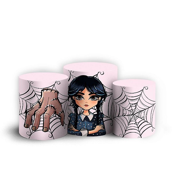 Trio Cilindro - Wandinha - Sublimado 3D + Elástico