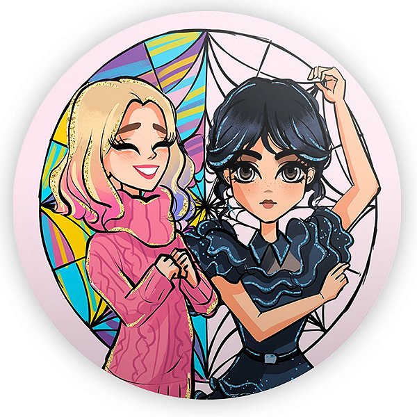 Painel Redondo - Wandinha - Sublimado 3D