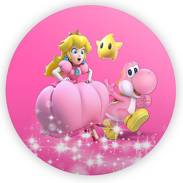 Painel Redondo - Peach Super Mario - Sublimado 3D
