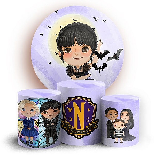 KIT Redondo e Trio - Wandinha - Sublimado 3D