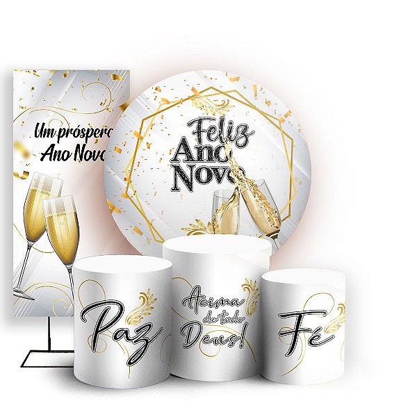 KIT Redondo Trio e Faixa - Ano Novo - Sublimado 3D