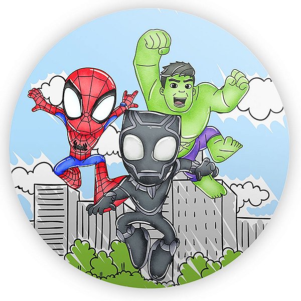 Painel Redondo - Spider Man - Sublimado 3D