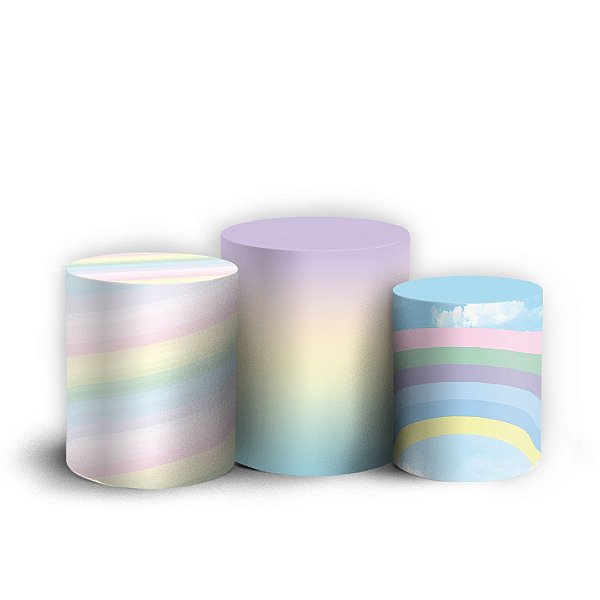 Trio Cilindro - Unicornio - Sublimado 3D + Elástico