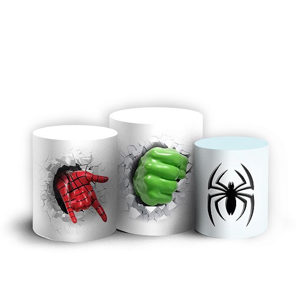 Trio Cilindro - Spider Man - Sublimado 3D + Elástico