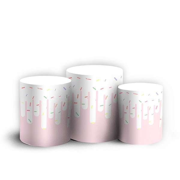 Trio Cilindro - Doces - Sublimado 3D + Elástico