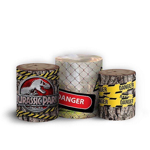 Trio Cilindro - Dinossauro - Sublimado 3D + Elástico