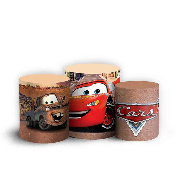 Trio Cilindro - Carros - Sublimado 3D + Elástico