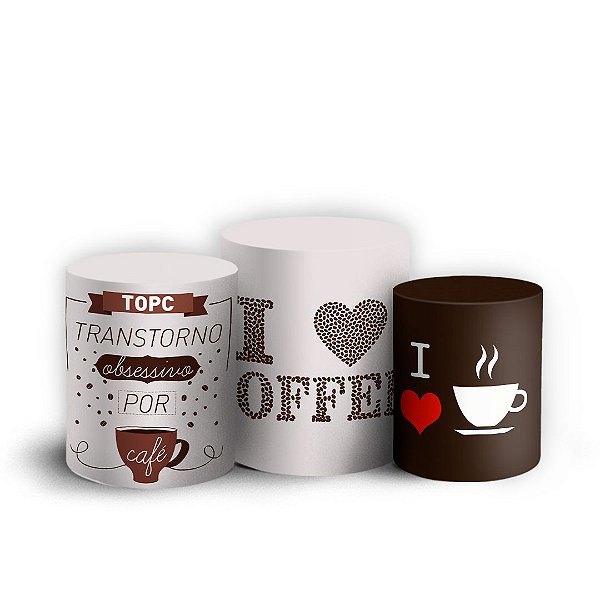 Trio Cilindro - Cafe - Sublimado 3D + Elástico