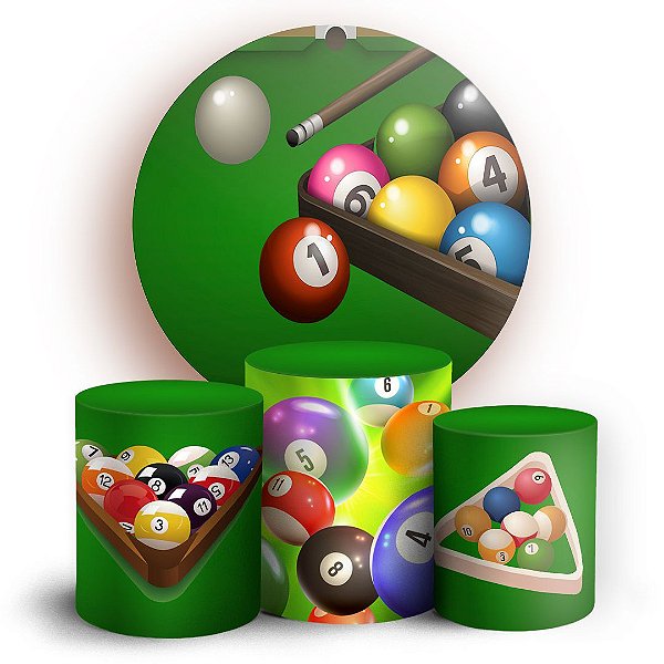 KIT Redondo e Trio - Sinuca - Sublimado 3D