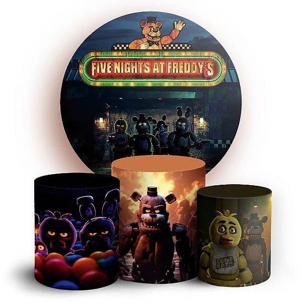 KIT Redondo e Trio - Five Nights At Freddy's - Sublimado 3D