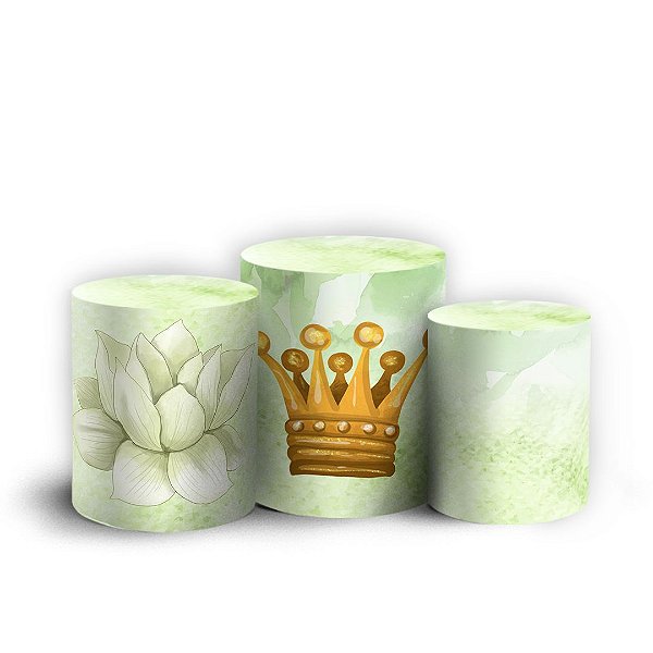 Trio Cilindro - Tiana Princesa e o Sapo - Sublimado 3D + Elástico