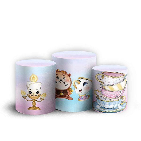 Trio Cilindro - Alice Pais das Maravilhas - Sublimado 3D + Elástico