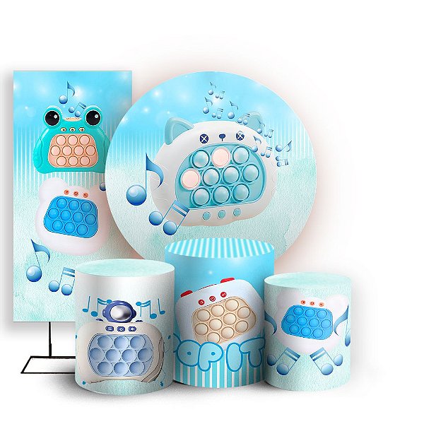 KIT Redondo Trio e Faixa - Pop It Eletronico - Sublimado 3D