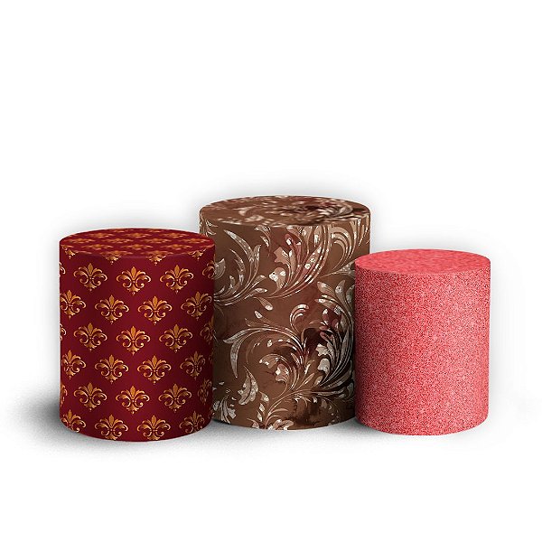 Trio Cilindro - Floral - Sublimado 3D + Elástico