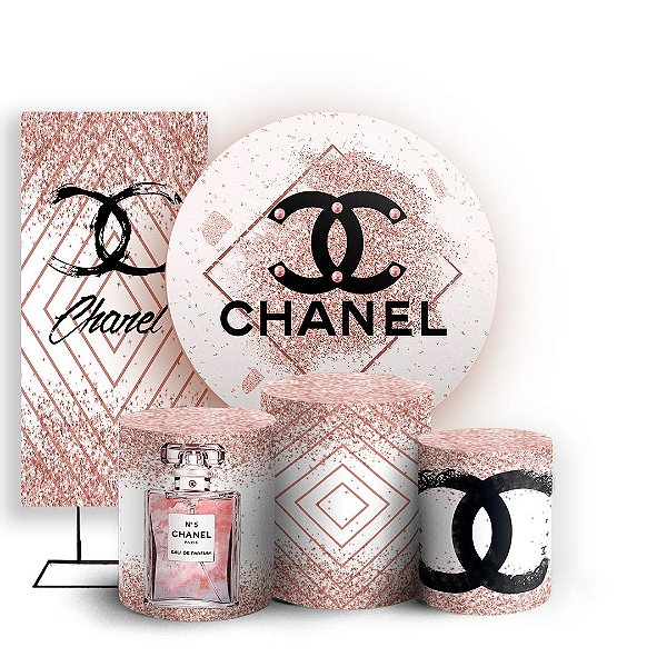 KIT Redondo Trio e Faixa - Chanel - Sublimado 3D
