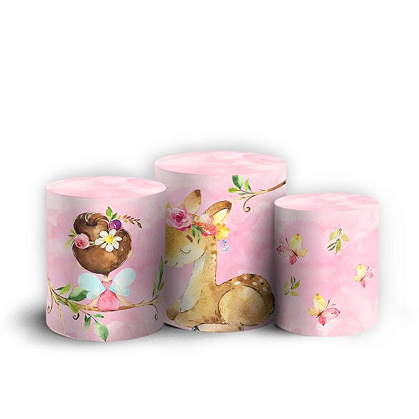 Trio Cilindro - Fada - Sublimado 3D + Elástico