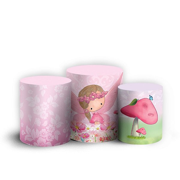 Trio Cilindro - Fada - Sublimado 3D + Elástico