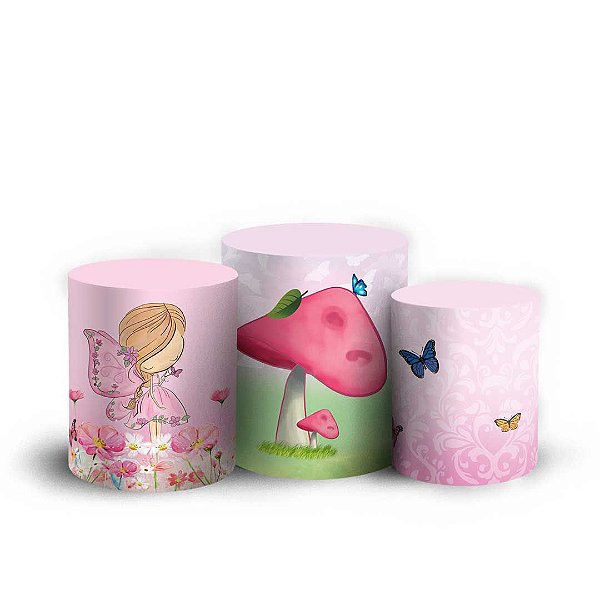 Trio Cilindro -  Fada - Sublimado 3D + Elástico