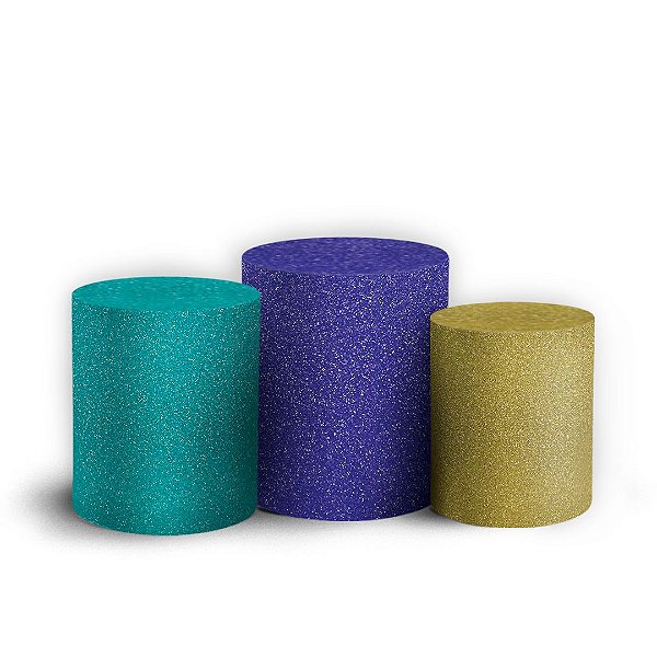 Trio Cilindro - Glitter - Sublimado 3D + Elástico