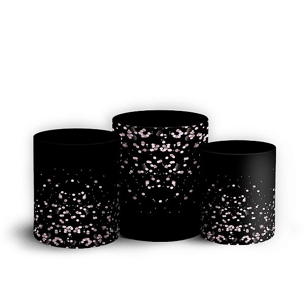 Trio Cilindro - Glitter - Sublimado 3D + Elástico