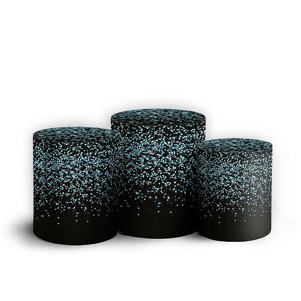 Trio Cilindro - Glitter - Sublimado 3D + Elástico