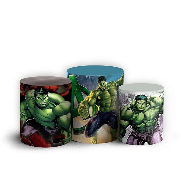 Trio Cilindro - Hulk - Sublimado 3D + Elástico