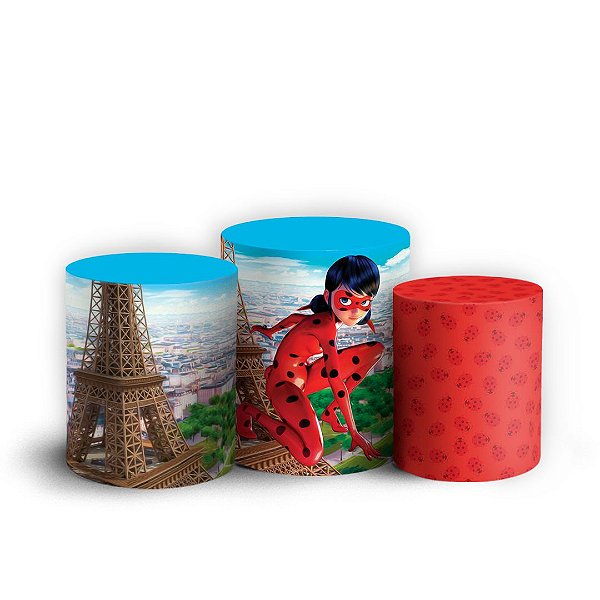 Trio Cilindro - Ladybug - Sublimado 3D + Elástico