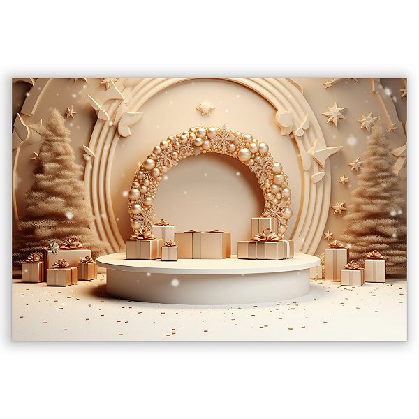 Painel Retangular - Fundo Fotografico Natal - Sublimado 3D