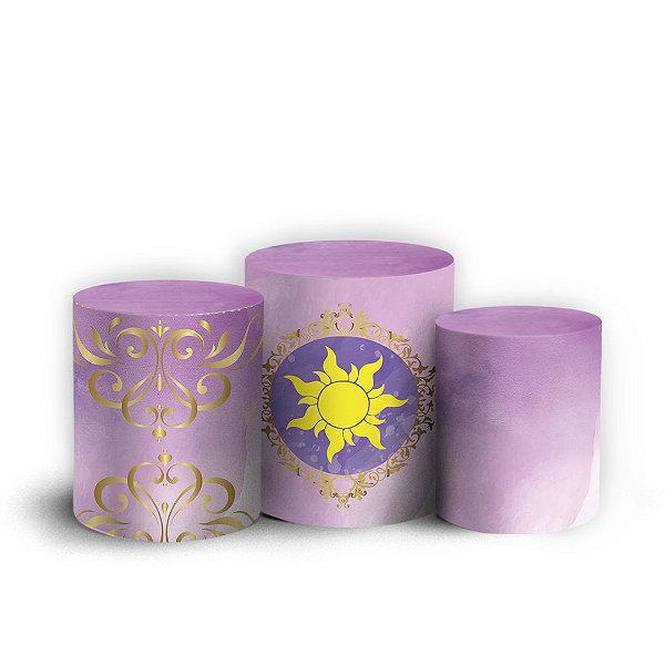 Trio Cilindro - Rapunzel Cute - Sublimado 3D + Elástico