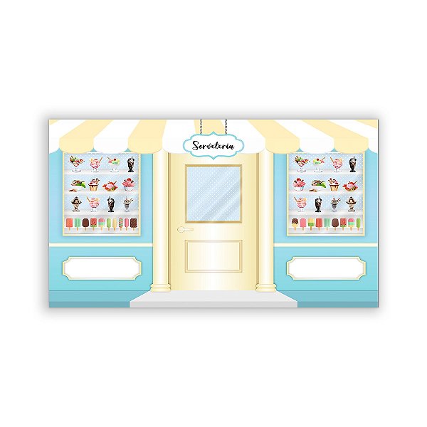 Painel Retangular - Sorveteria - Sublimado 3D