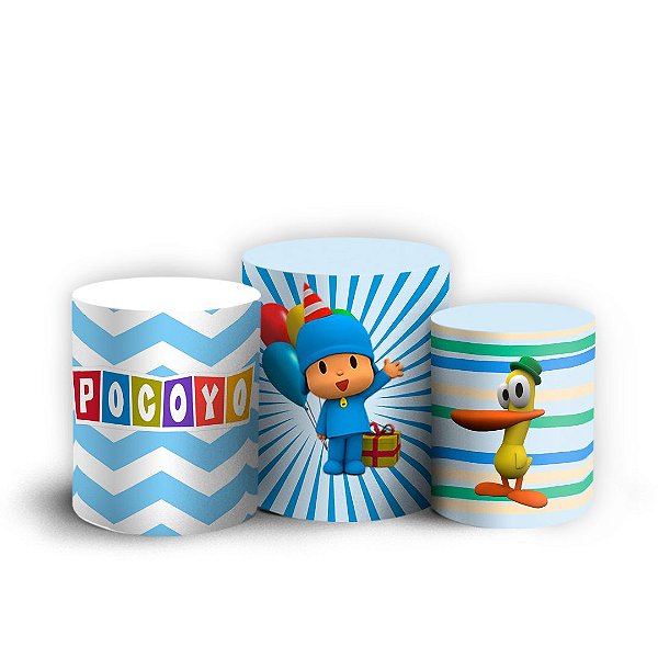 Trio Cilindro - Pocoyo - Sublimado 3D + Elástico