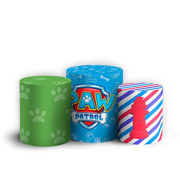 Trio Cilindro - Patrulha Canina - Sublimado 3D + Elástico
