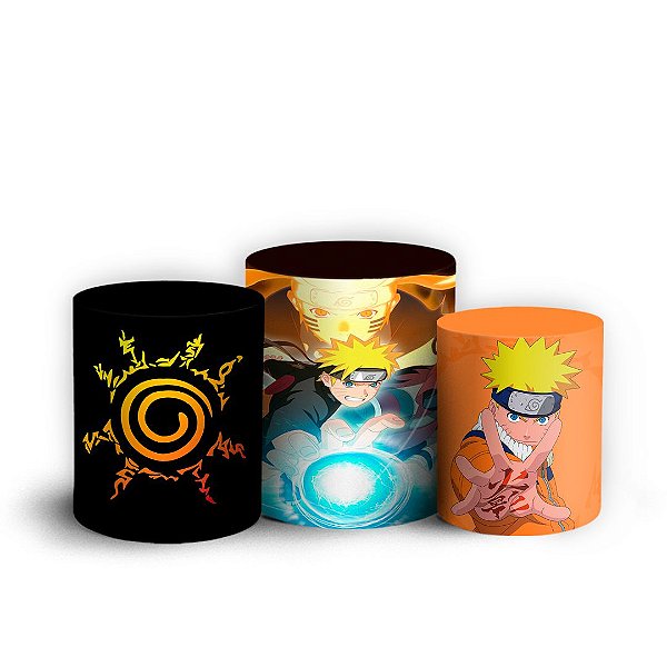 Trio Cilindro - Naruto - Sublimado 3D + Elástico
