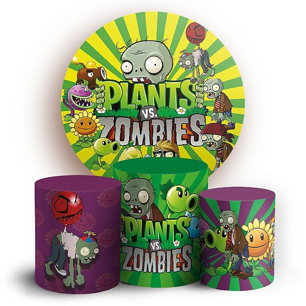 KIT Redondo e Trio - Plants vs Zombies  - Sublimado 3D