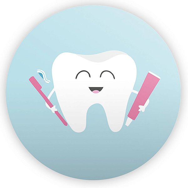 Painel Redondo - Dentista - Sublimado 3D