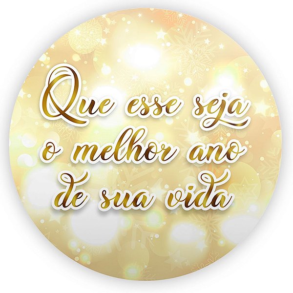 Painel Redondo - Ano Novo - Sublimado 3D