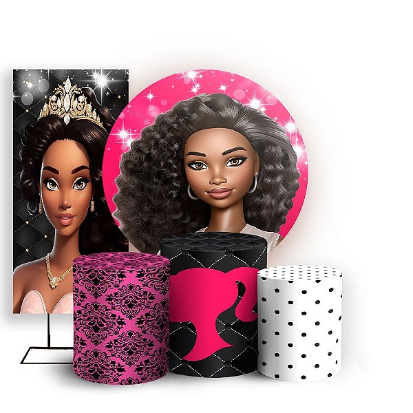 KIT Redondo Trio e Faixa - Barbie - Sublimado 3D