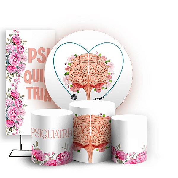KIT Redondo Trio e Faixa - Psiquiatria - Sublimado 3D