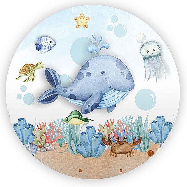 Mini Painel - Fundo do Mar - Sublimado 3D