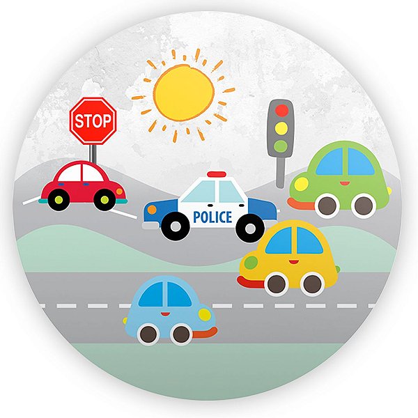 Mini Painel - Carros Transporte - Sublimado 3D