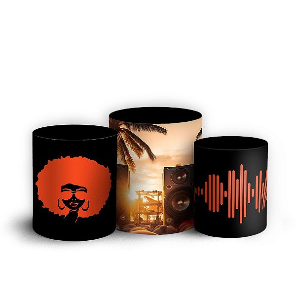 Trio Cilindro - Baile Charme - Sublimado 3D + Elástico